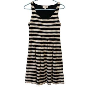 Elle Sleeveless Lace Striped Dress